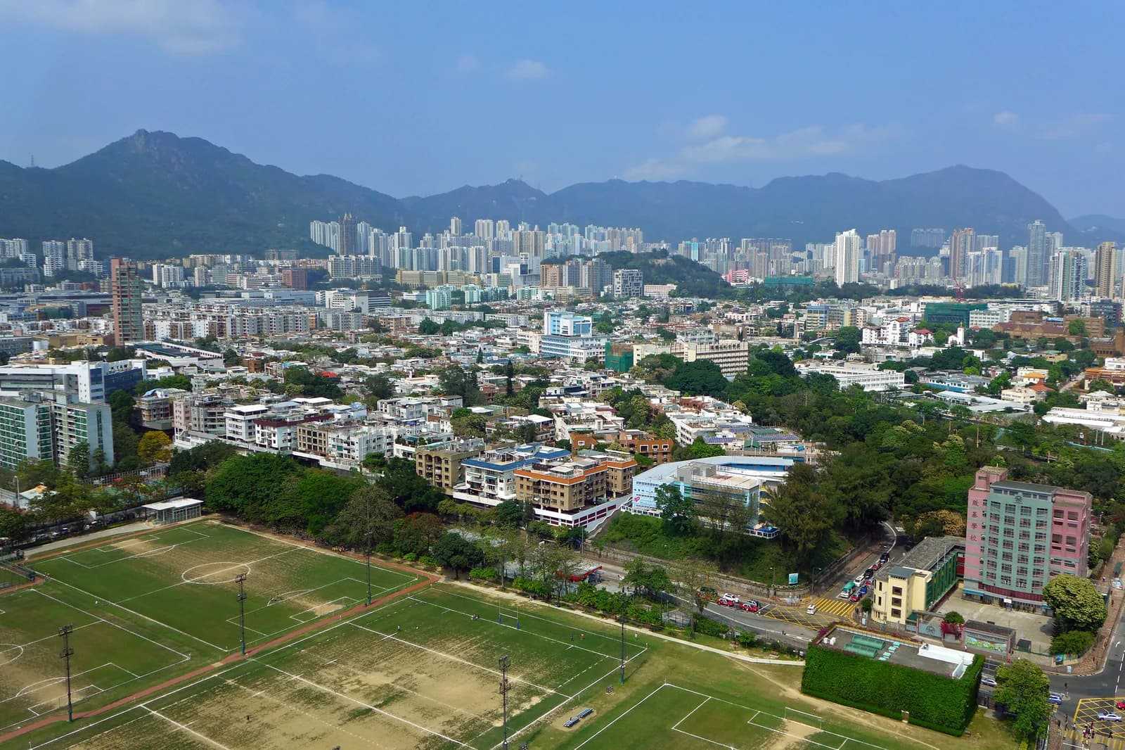 Kowloon Tong residential and education district view