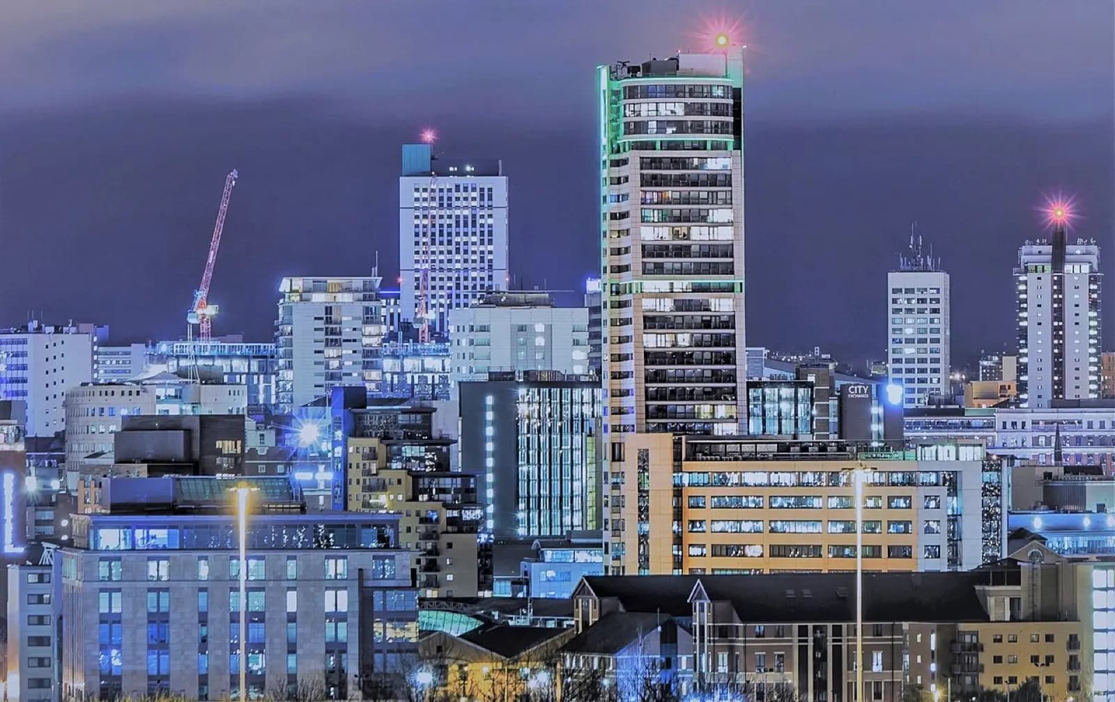Leeds skyline or landmark view